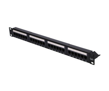 Akcesorium do szafy RACK ExtraLink  Patchpanel 24p 19" 1U UTP 5e półka (czarna)